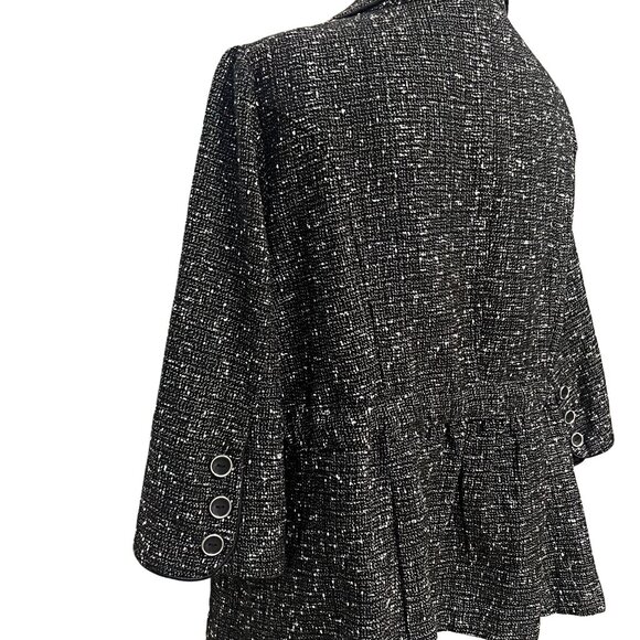 Torrid 3/4 Sleeves Lurex Tweed Blazer Front Button Jacket Adjustable Waist 3X - Picture 6 of 12